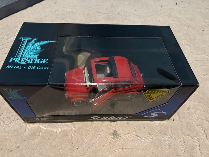 Two Boxed Fiat 500 Diecast Models, Solido Prestige 1:18 and New-Ray 1:32
