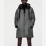 Zara Black / Dark Green Reversible Water Repellent Long Puffer Coat L Image 8