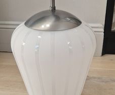 Design-led frosted glass ceiling light