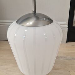 Design-led frosted glass ceiling light