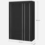 Portable Wardrobe, Foldable Closet, Clothes Storage Organiser with Hanging Rail, Shelves, Fabric Cover, for Bedroom, Cloakroom, 110 x 45 x 175 cm, Black LSF007 Image 3