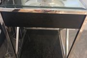 2 x Stunning Mirrored Bedside Lockers with chrome frame