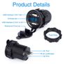 4673 Car Motorcycle Cigarette Lighter Dual USB Charger 12/24V Red Light Image 2