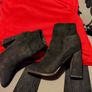 Black Suede Ankle Boots UK Size 4 Image 8