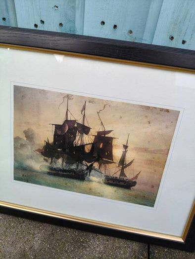 2 x Framed Ship prints