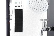 40L Solar Heated Shower, 205cm Showerhead Height Outdoor Shower, with Handheld &amp; Foot Faucet, Hot &amp; Cold Water Adjustment,