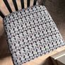 Set of 6 Refurbished Slat Back Dining Chairs (Professionally Painted & Reupholstered) Image 4