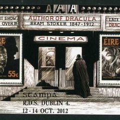 2012 Ireland Stampa Members Souvenir Bram Stoker Dracula Commemorative Stamps Miniature Sheet Overprinted for Stampa Mint Never Hinged (MNH)