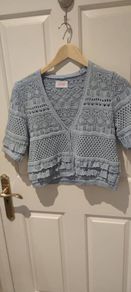 savida crochet cardigan blue