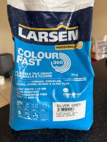 Larsen Flexible Tile Grout 3kg (Silver Grey)