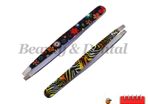 2PCS Professional Eyebrow tweezers Hair Beauty Slanted Stainless Steel Tweezer