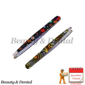 2PCS Professional Eyebrow tweezers Hair Beauty Slanted Stainless Steel Tweezer