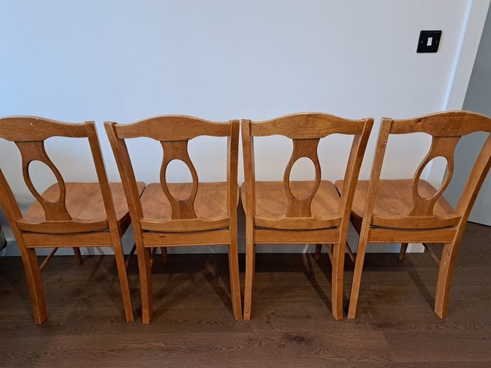 4 x Malaysian oak chairs