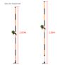 3.36m orange Laser Level Extend Telescoping Pole With 1/4"and 5/8" Interface Mount Ceiling Leveling Rod Image 4