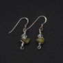 Silver Raw Peridot Wire Wrapped Earrings Image 9