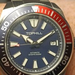 All Stainless Steel Tophill 300 meters Waterproof Automatic Watch
