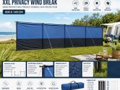 Wind Shield Privacy & Sun Protection Crossbars 600x140 cm Camping Beach Garden