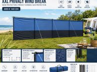 main image for ad Wind Shield Privacy &amp; Sun Protection Crossbars 600x140 cm Camping Beach Garden
