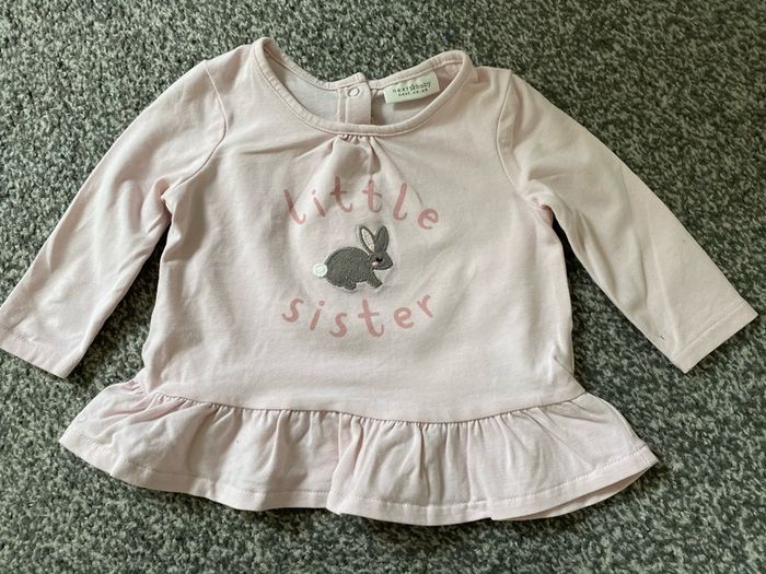 Next 2 baby girl tops: little sister and  best Sister - long sleeve shirt