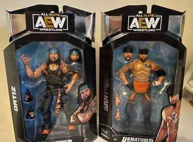 Santana & Ortiz AEW Unmatched Series 2 wrestling figures.
