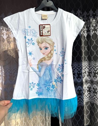 Disney Frozen Elsa Tutu Tunic T-Shirt | New with Tags | Up to 140 cm