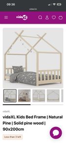Vida XL Kids Bed frame + Mattress + Mattress topper