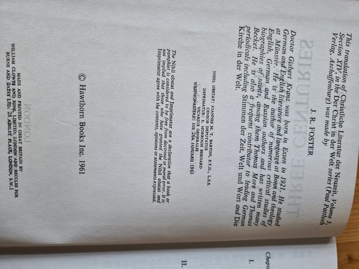Three Centuries Of  Christian  Literature  By Gisbert Kranz. Hardback.  In Good Condition.