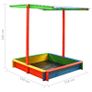 Sandbox with Adjustable Roof Fir Wood Multicolour UV50 Image 7