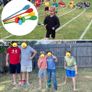 Sports Day Kit Outdoor Games Potato Sack Race Bags for Kids Adults Family, Egg and Spoon Race, 3 Legged Race Bands, Outside Backyard Field Day Birthday Party Games Image 3