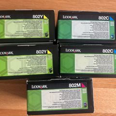 5 X Lexmark 802M 802Y 802C cyan yellow magenta  toner (original Lexmark) cx310 printer toner