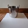 Two heavy metal ice buckets with stand Image 2