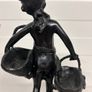 Suzanne Bizard (1873-1963) Girl With Baskets - Bronze, Marble, Signed Image 6