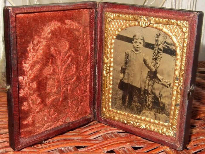 Pair of Rare Antique 1850s Cased Photographs