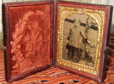 Pair of Rare Antique 1850s Cased Photographs