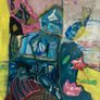 Original Abstract Painting Impression of KlimtS Ladyb with Fan - Irish Figurative Art Eclectic Art Image 3