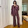 Amazing Zara Insta Famous Bloggers Limited Edition Pink Geo Print 3 Piece Suit, Blazer XL, Blouse XXL and Flare Trousers XL New with Tags Image 6