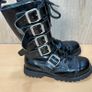 Alpha Rangers 14 Hole Black Combat Boots Buckle Gothic Biker Size UK 6 EU 40 Image 8