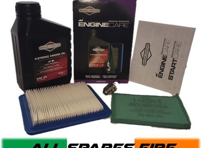 Genuine Briggs And Stratton Lawn Mower Service Kit Oil, Filter, Plug Quantum