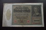 Germany. Reichsbanknote. 10000 Mark (19.1.1922) Size: 210x124mm