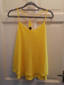 Yellow string design top size 14