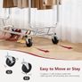 Double  Heavy Duty Clothes Rack 480 LBS Portable Garment Racks with Shelf, Chrome Image 3