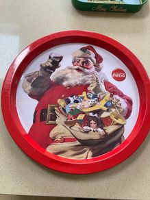 Coca Cola Christmas Metal Tray