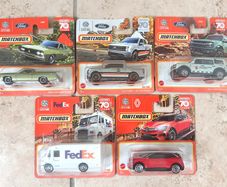 5x Matchbox 70 Years Diecast 2022 Set 1:64 3x Ford + Renault Megane + FedEx C0859