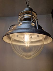 Vintage French industrial style lampshade