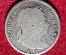 United Kingdom 1817 Half Crown - George III 1st portrait Silver coin