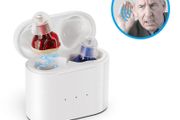 Wireless Mini Noise-cancelling Hearing Aid for Seniors, HD Digital Display, With Large-capacity Battery Charging Box