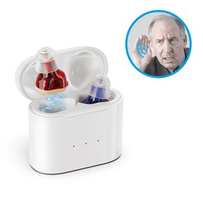 Wireless Mini Noise-cancelling Hearing Aid for Seniors, HD Digital Display, With Large-capacity Battery Charging Box