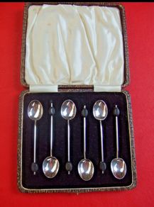 Leather Cased Coffee Spoons