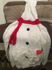 snowman christmas jumper /top... size medium