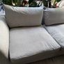 Modern Grey Fabric Corner Sofa  2 Piece Modular L Shape Couch Image 6